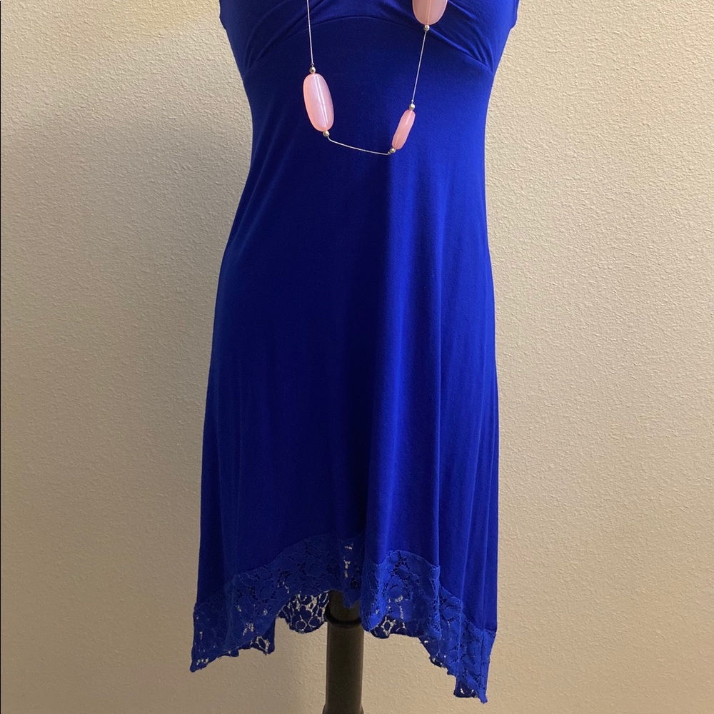 High low lace blue dress NWOT